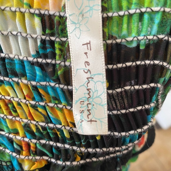 Fresh Mint Sleeveless Purple Leopard and Floral Maxi Dress Women’s M - Picture 6 of 7